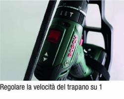 Regolare la velocità del trapano su 1