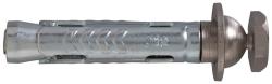 TOP AE con dado antieffrazione con testa finitura a calotta e dado esagonale asportabile. Disponibile in versione zincata con testa in acciaio inossidabile A2.