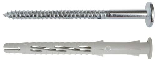 VP C TC tassello in nylon bordo piatto con vite testa calottata e impronta torx - foto 2